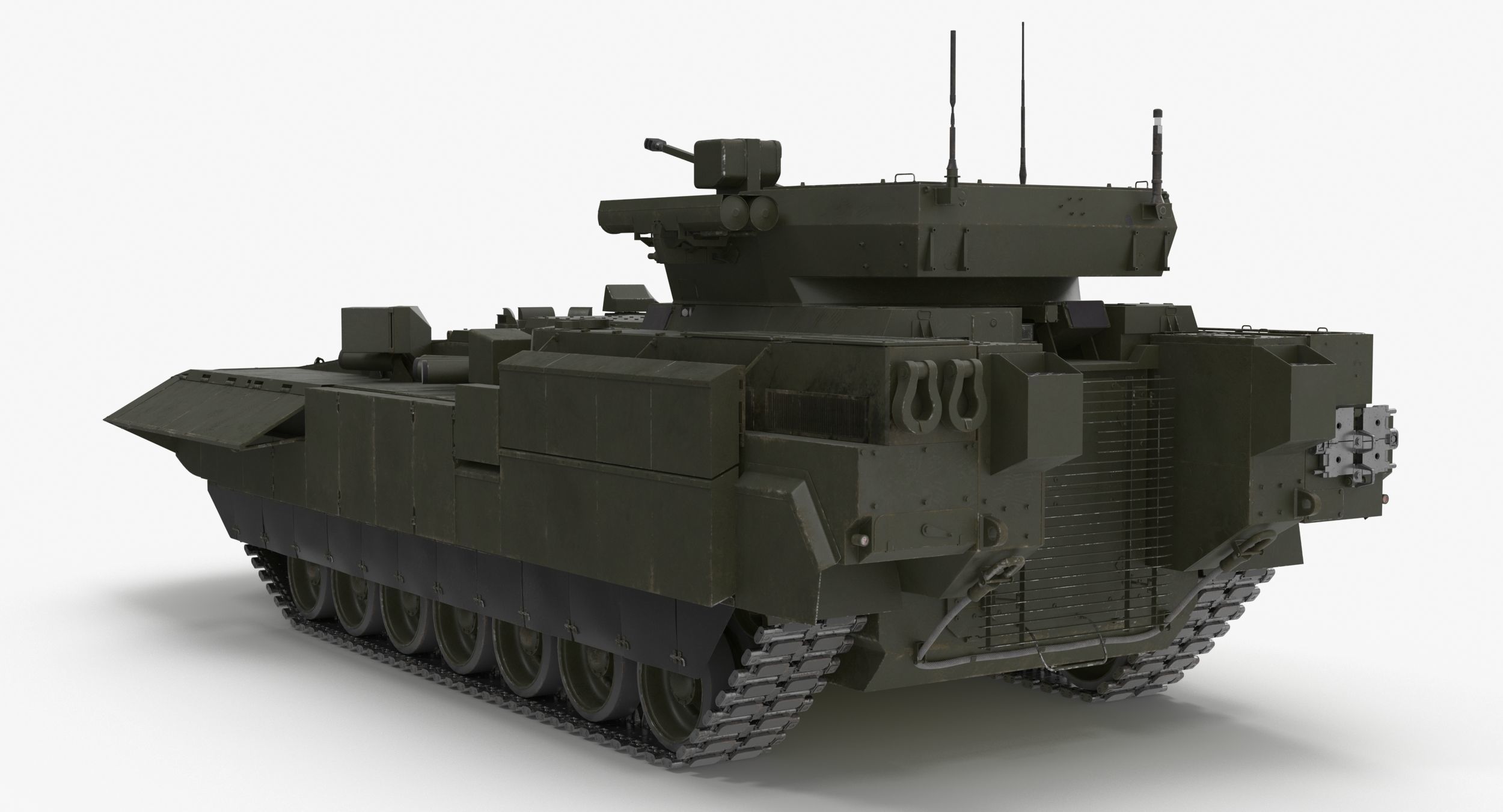 T-15 Armata Green Clean No Logo Low-poly 3D model_6