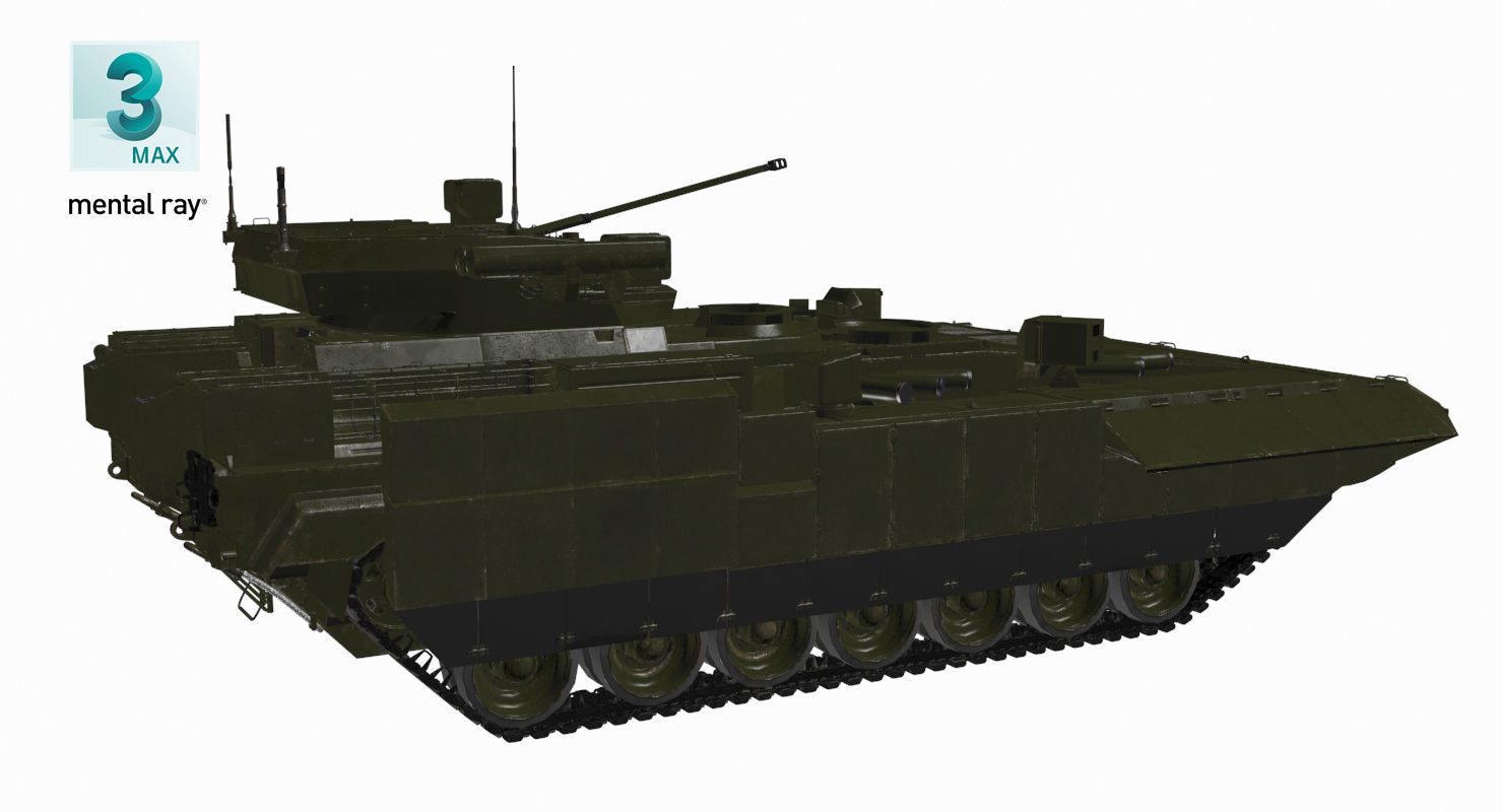 T-15 Armata Green Clean No Logo Low-poly 3D model_33