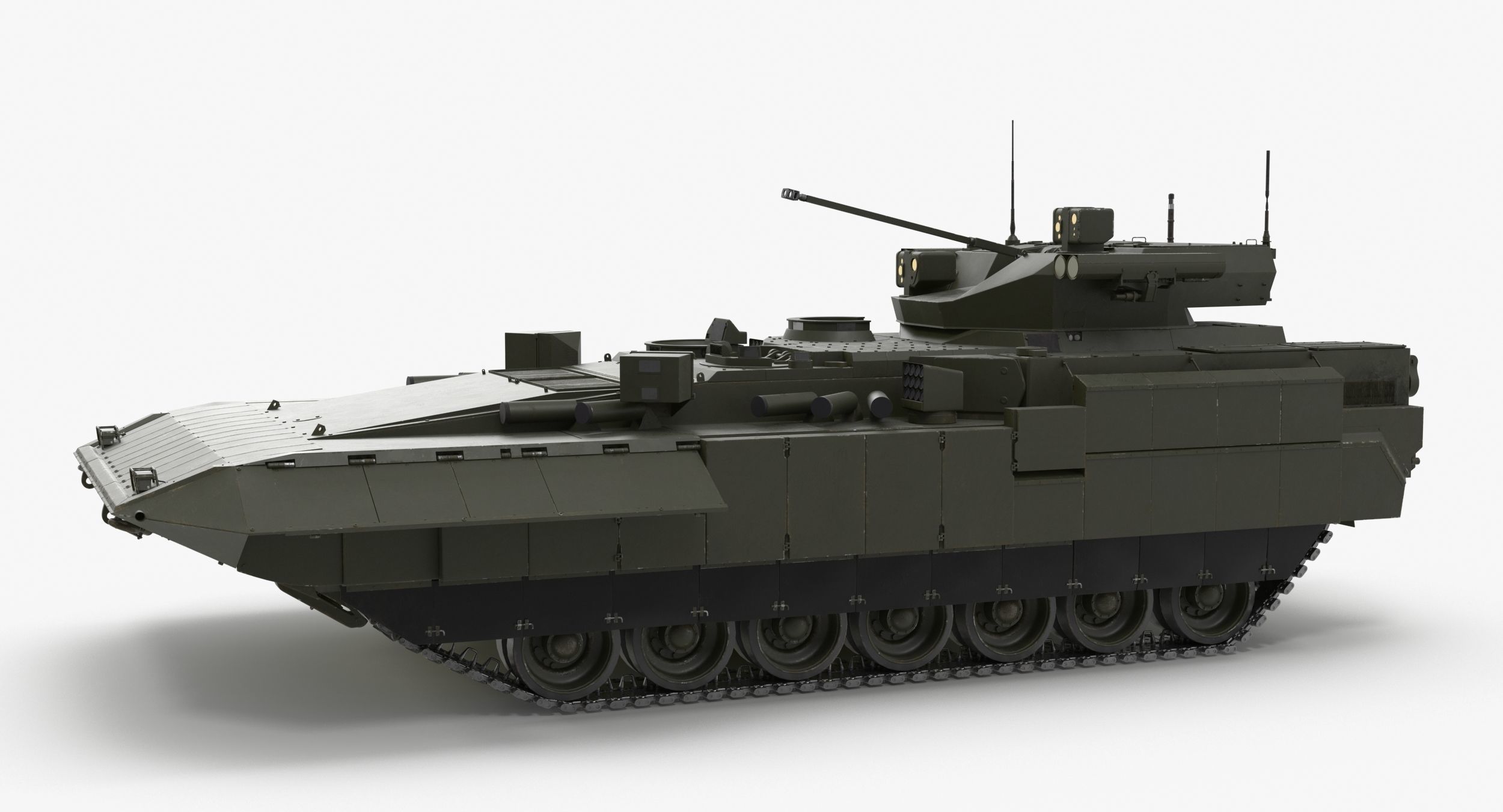 T-15 Armata Green Clean No Logo Low-poly 3D model_7