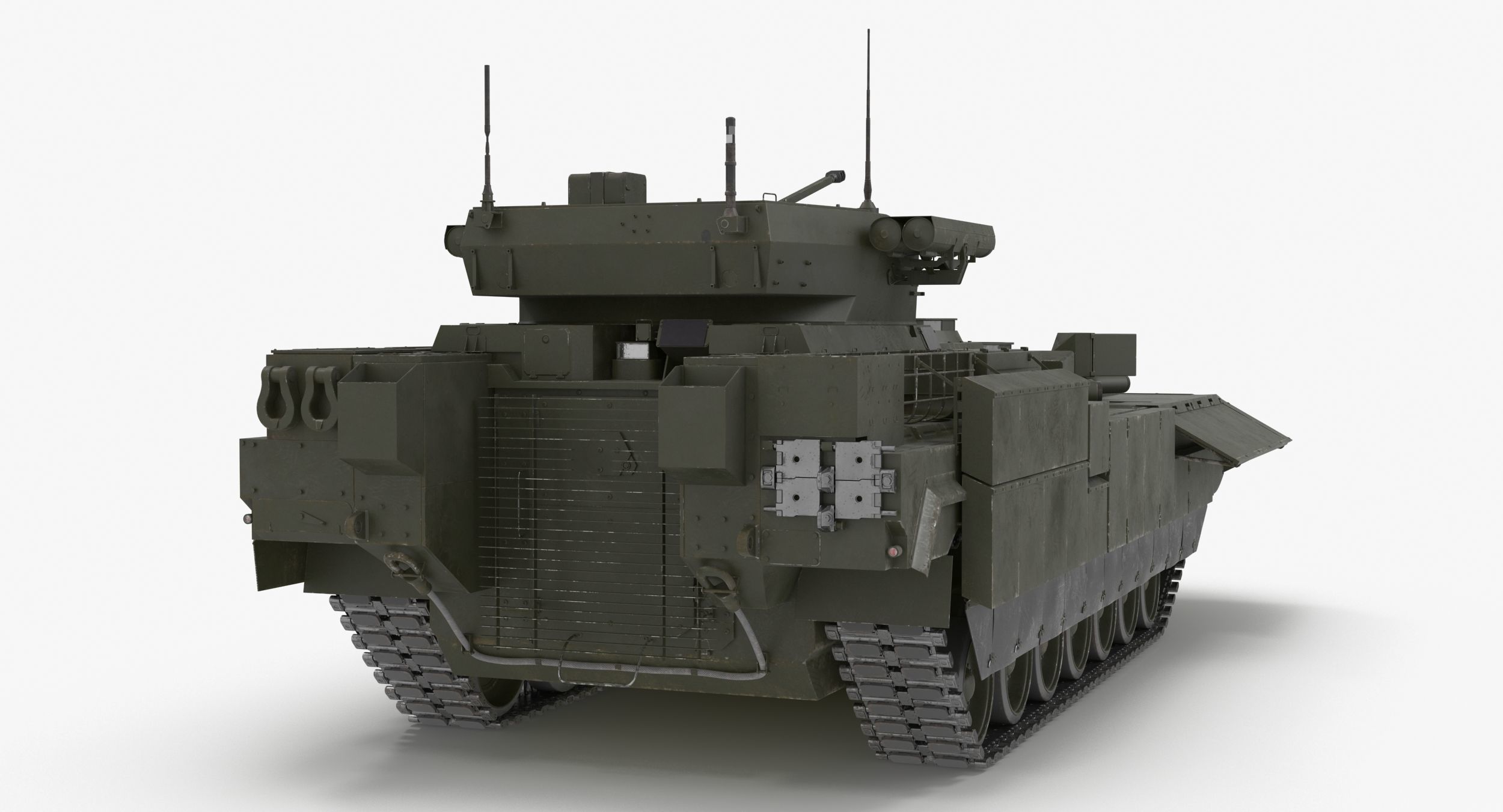 T-15 Armata Green Clean No Logo Low-poly 3D model_5