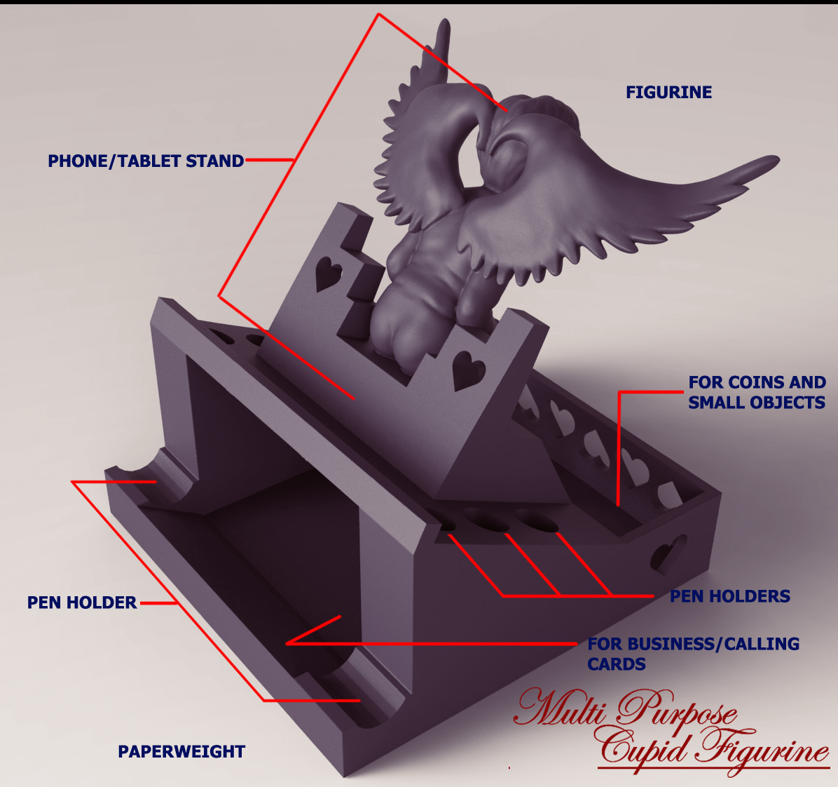 Multi Purpose Cupid Figurine 3D print model_3