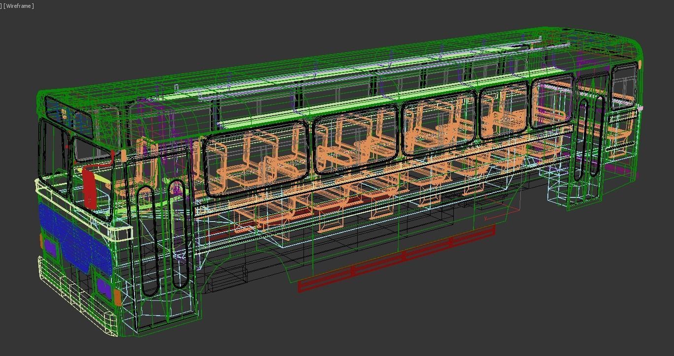 Lanka Ashok Leyland Bus body - Base model 3D model_4