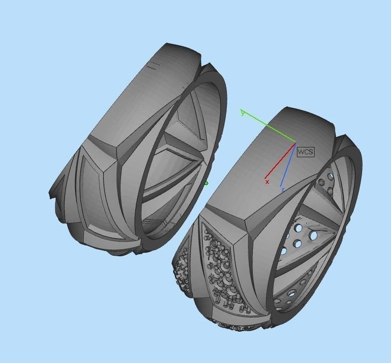 ring gold 3D print model_25