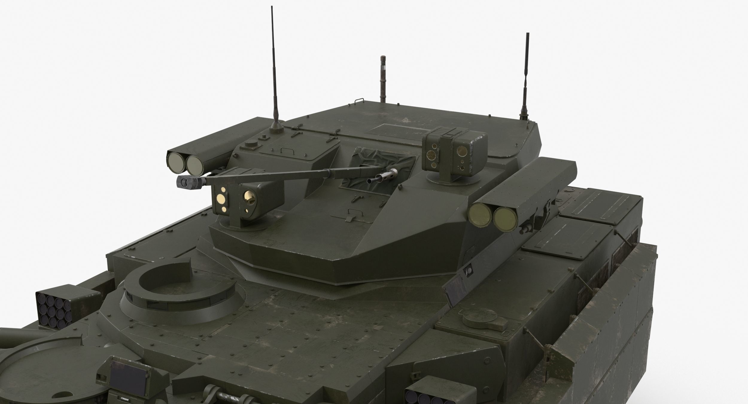 T-15 Armata Green Dirt Low-poly 3D model_9