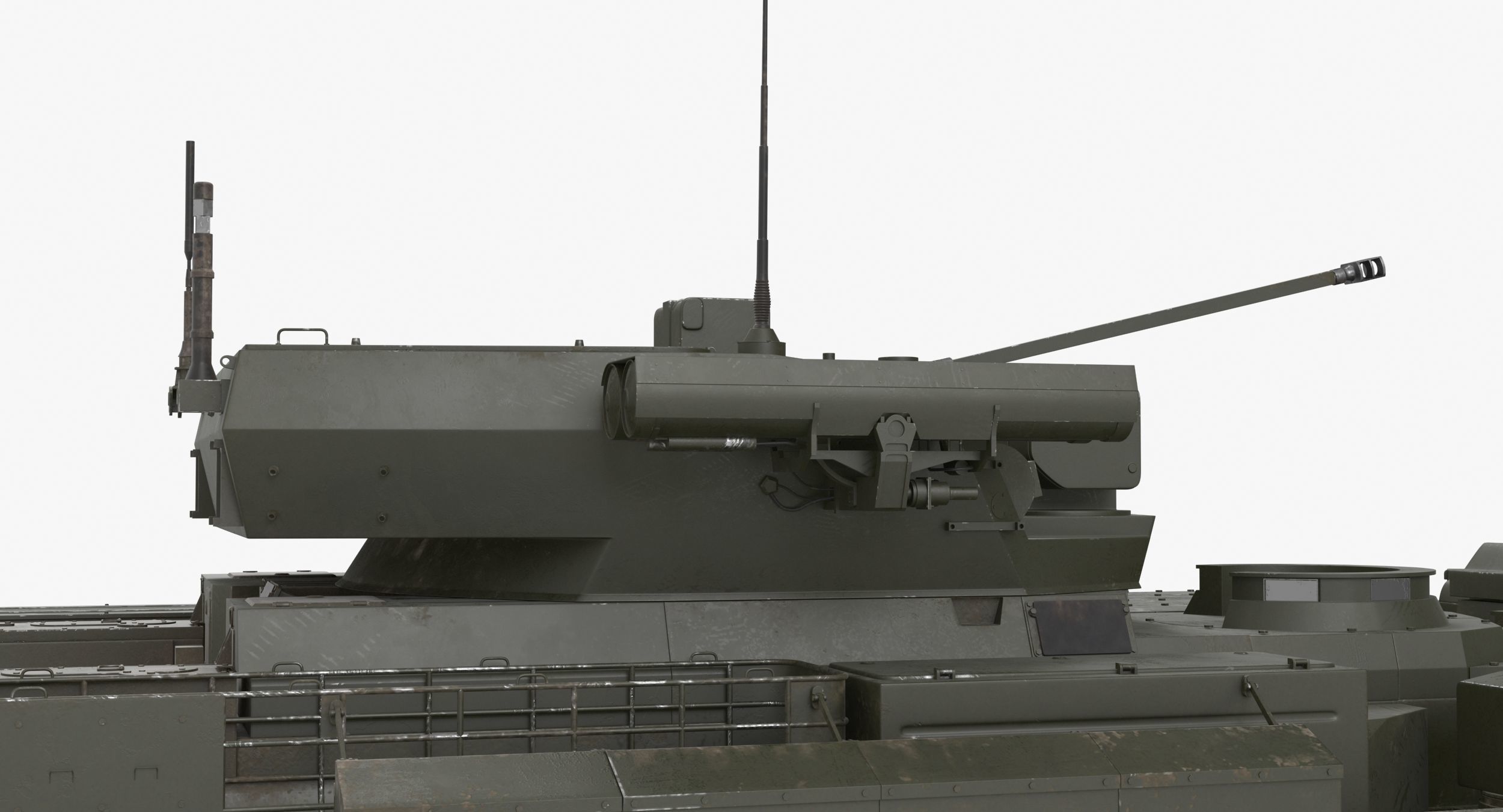 T-15 Armata Green Dirt Low-poly 3D model_10