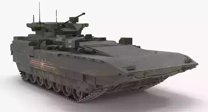 T-15 Armata Green Dirt Low-poly 3D model