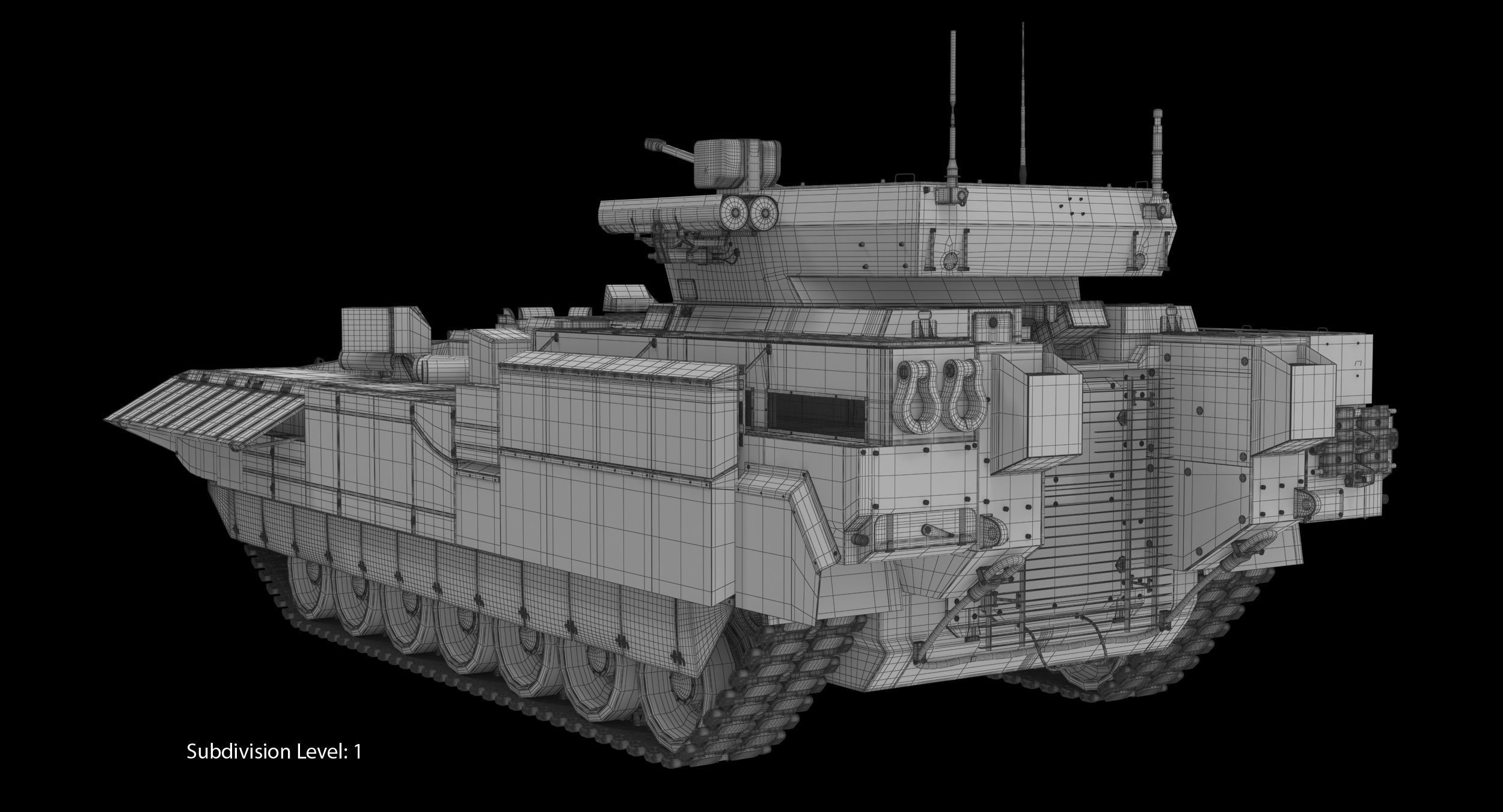 T-15 Armata Green Dirt Low-poly 3D model_21