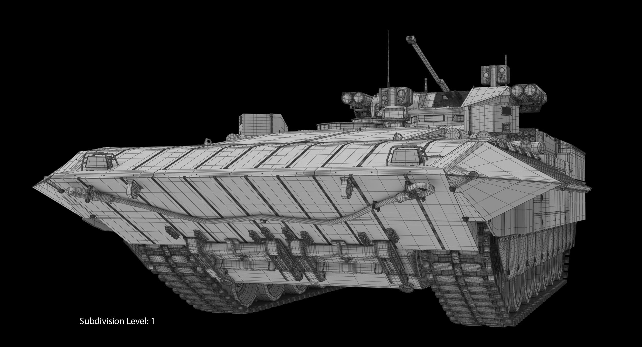 T-15 Armata Green Dirt Low-poly 3D model_25