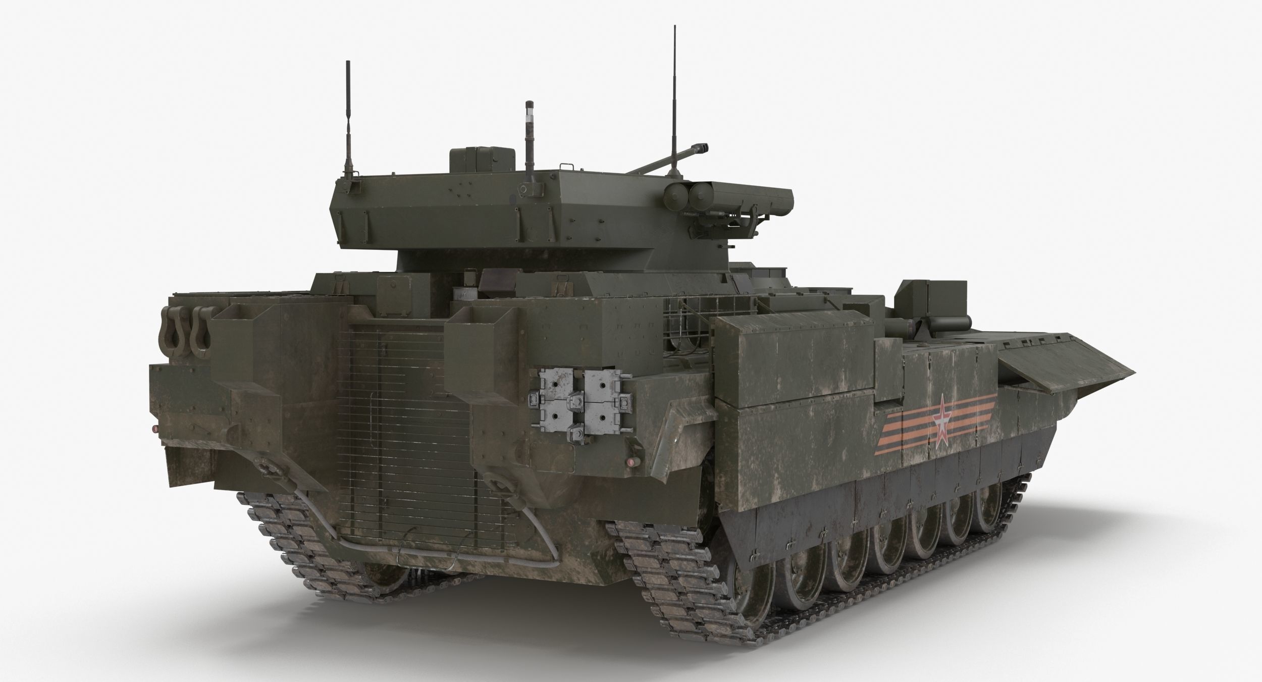 T-15 Armata Green Dirt Low-poly 3D model_4