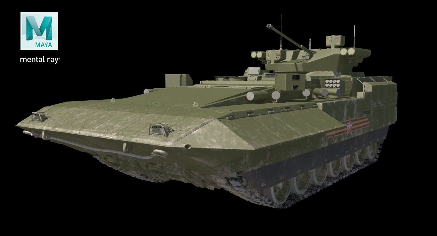 T-15 Armata Green Dirt Low-poly 3D model_35
