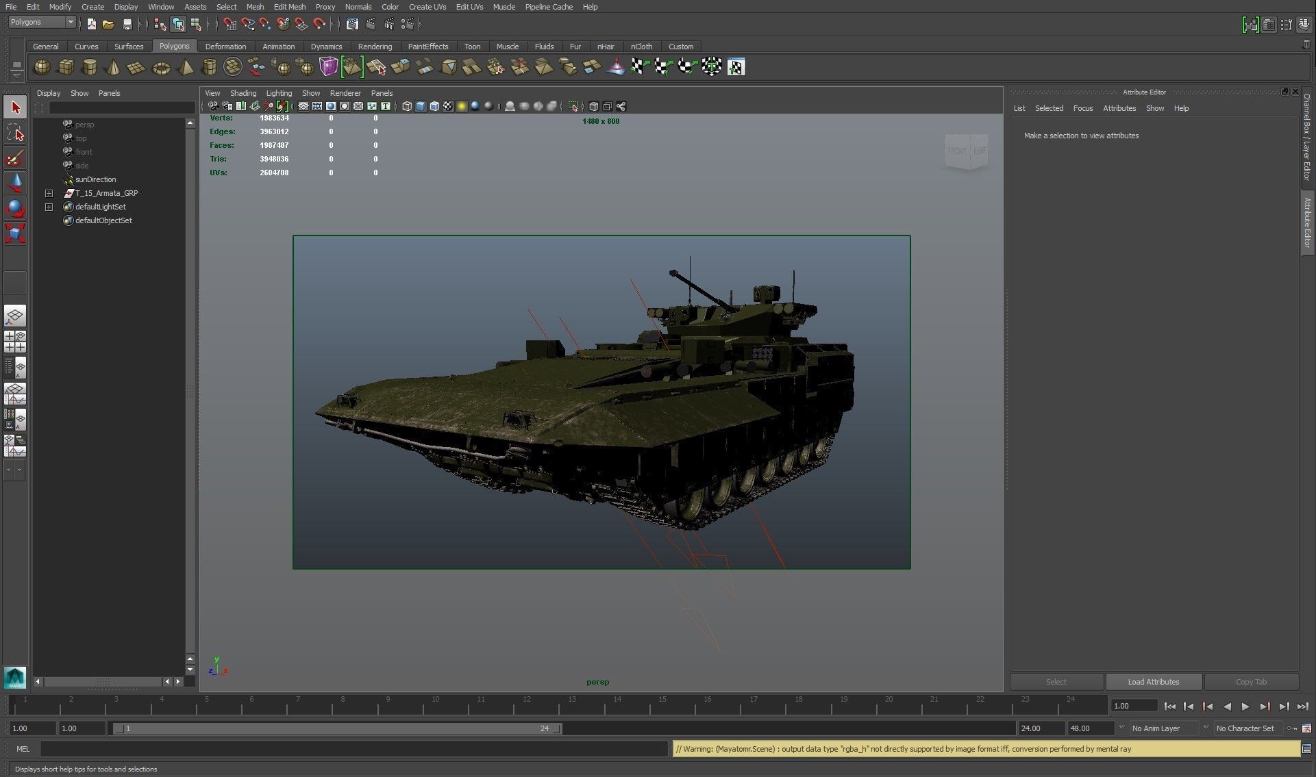 T-15 Armata Green Dirt Low-poly 3D model_36