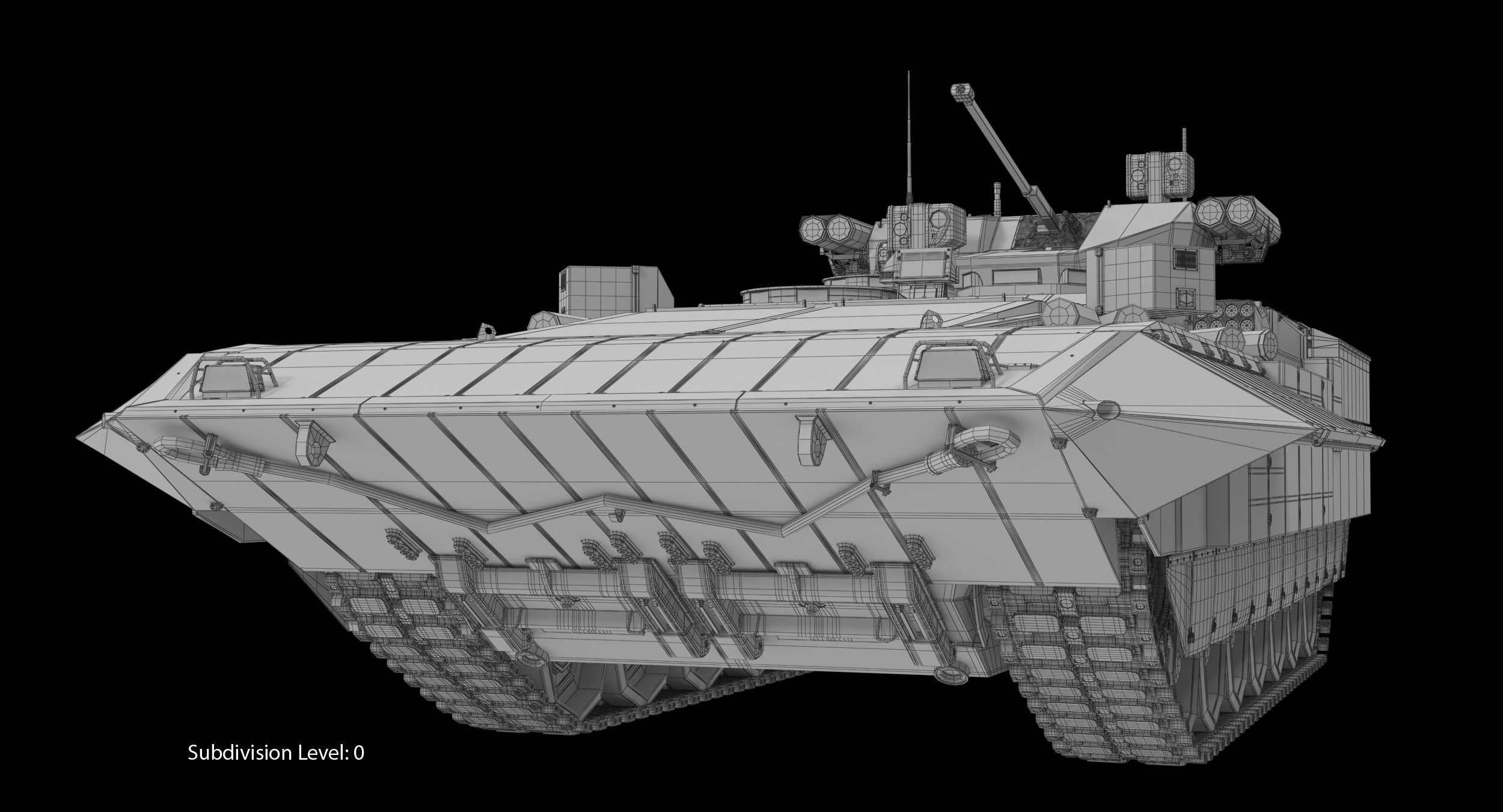 T-15 Armata Green Dirt Low-poly 3D model_24