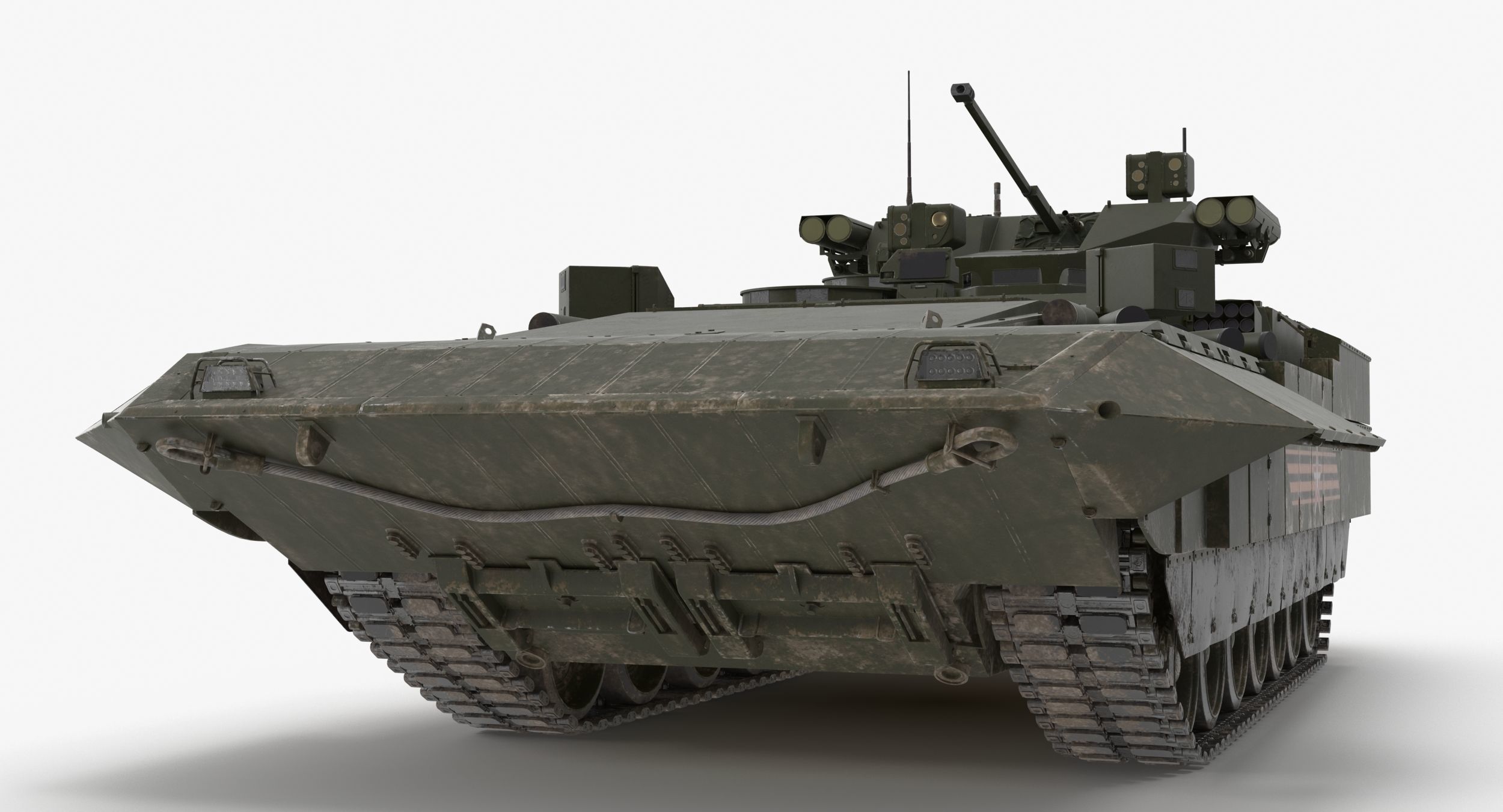 T-15 Armata Green Dirt Low-poly 3D model_7