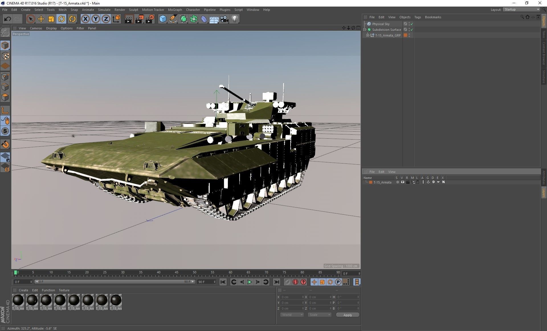 T-15 Armata Green Dirt Low-poly 3D model_39