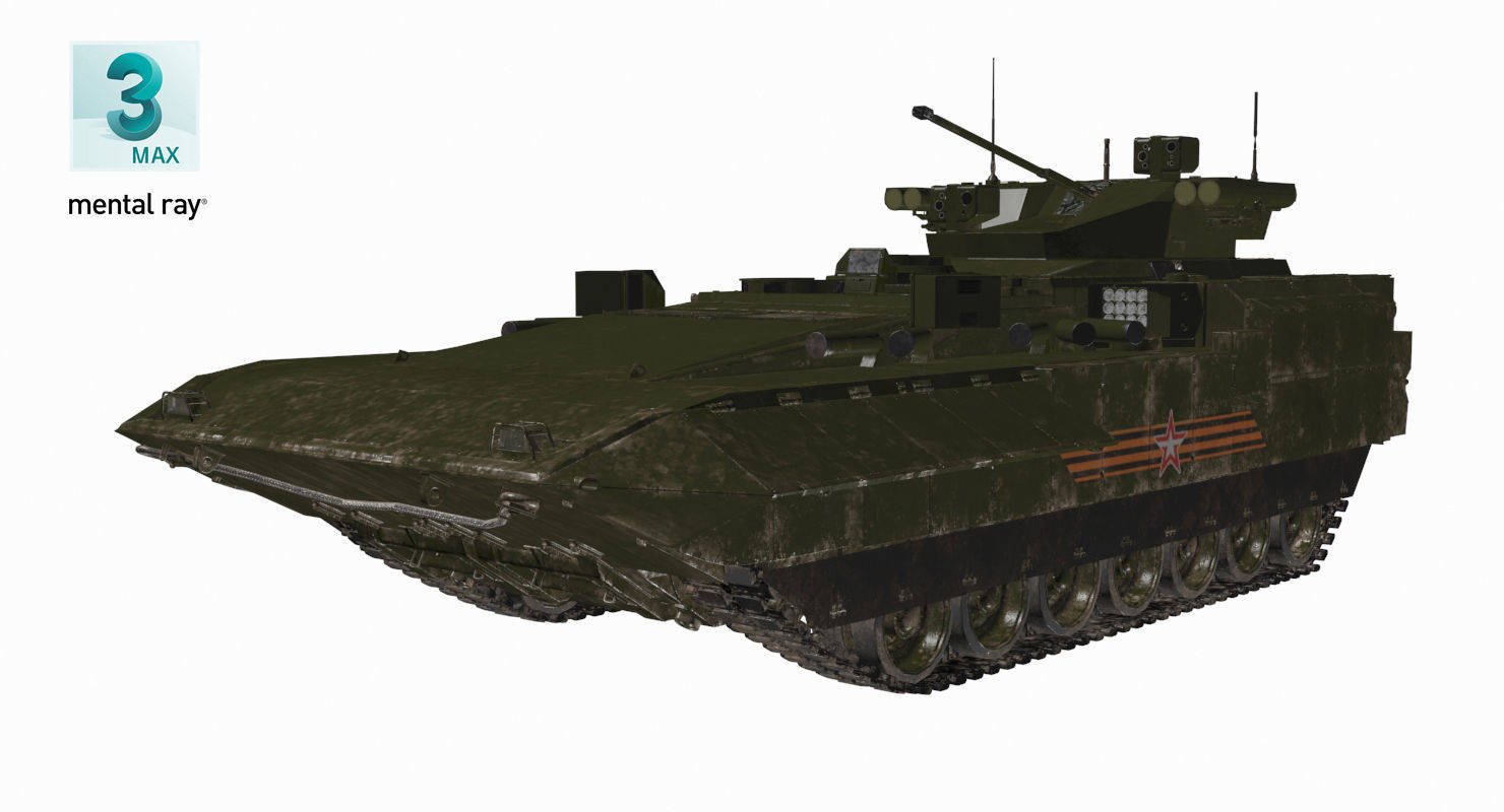 T-15 Armata Green Dirt Low-poly 3D model_33
