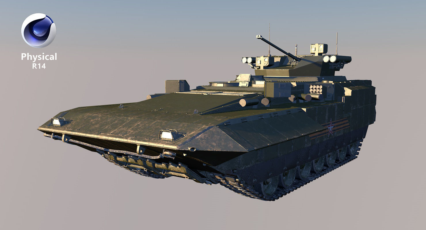 T-15 Armata Green Dirt Low-poly 3D model_37