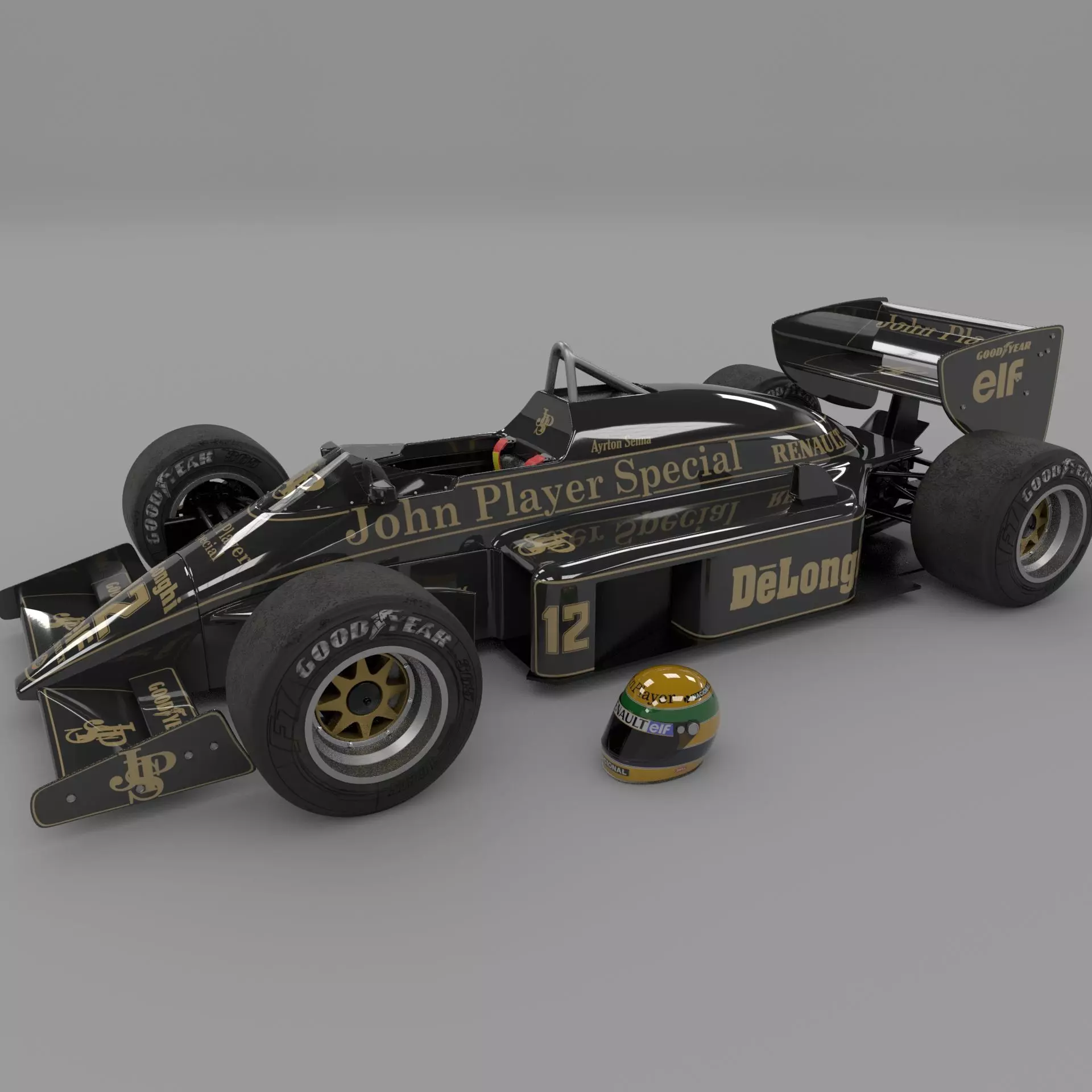 Lotus 98T Formula-1  3D model_0