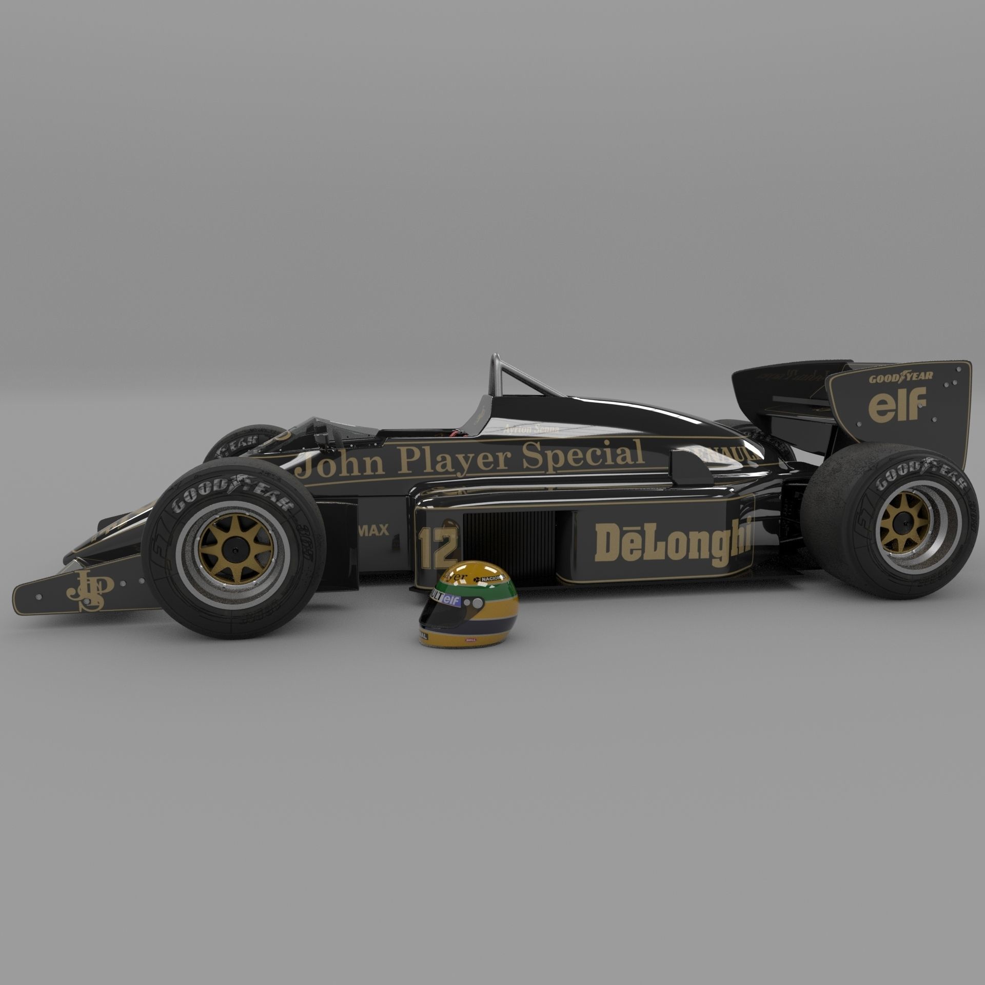 Lotus 98T Formula-1  3D model_8