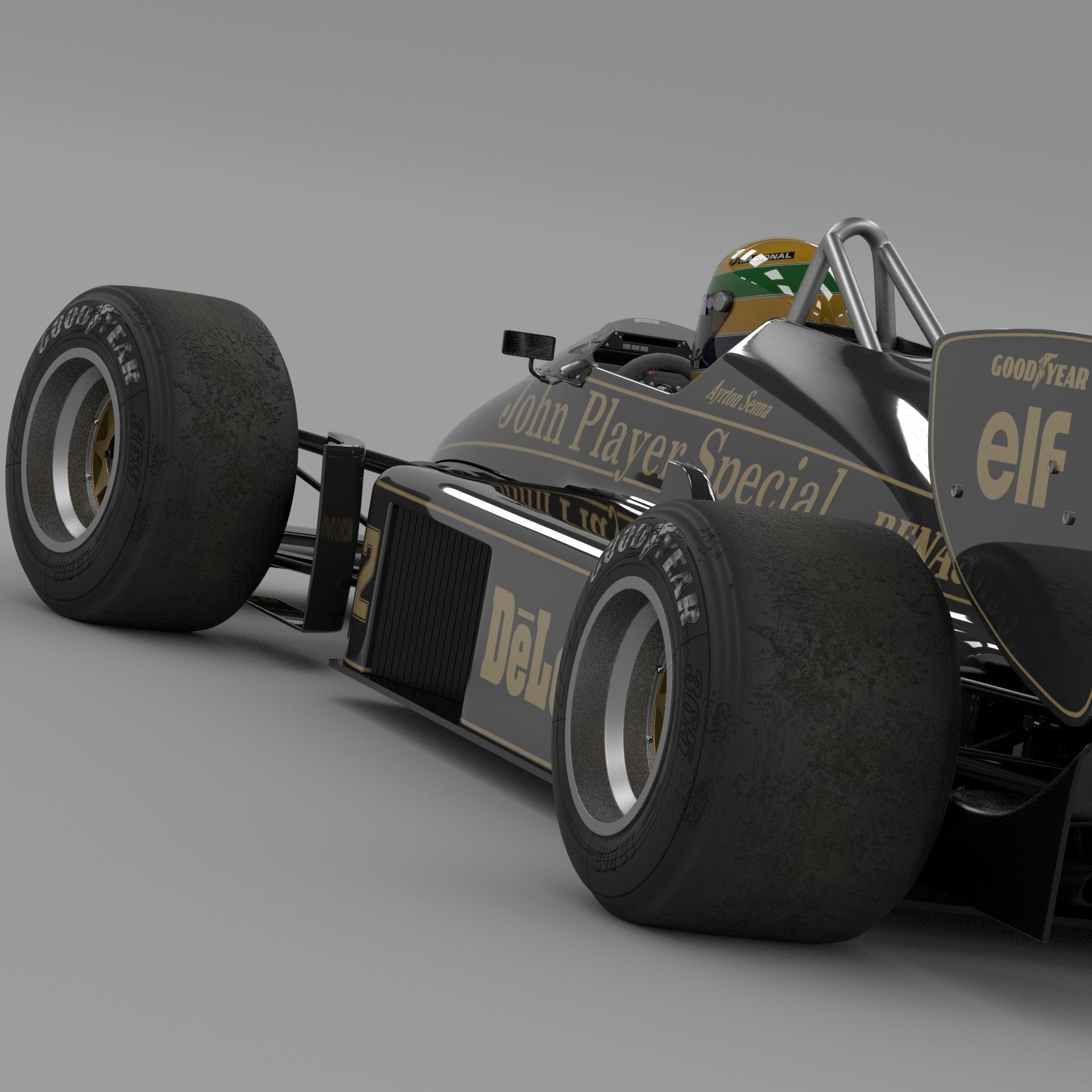 Lotus 98T Formula-1  3D model_2