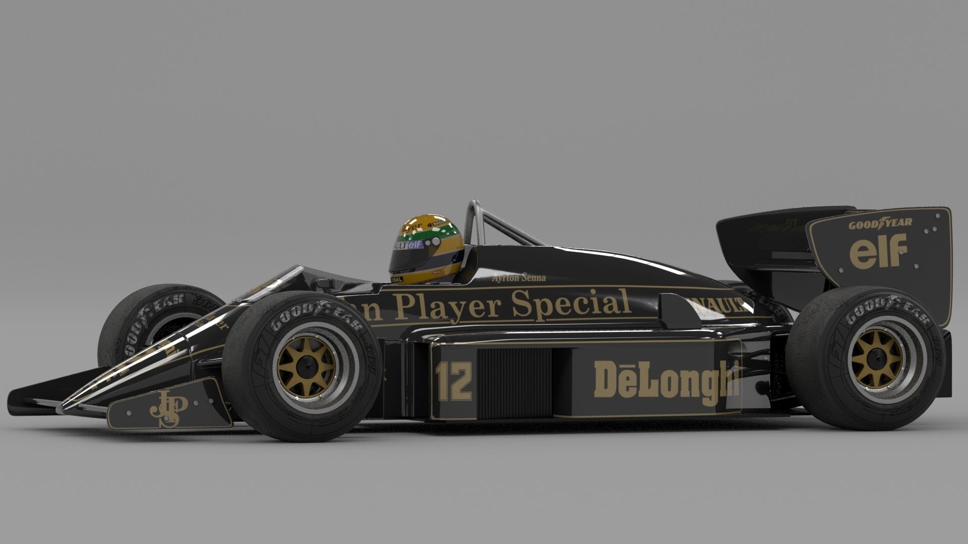 Lotus 98T Formula-1  3D model_5