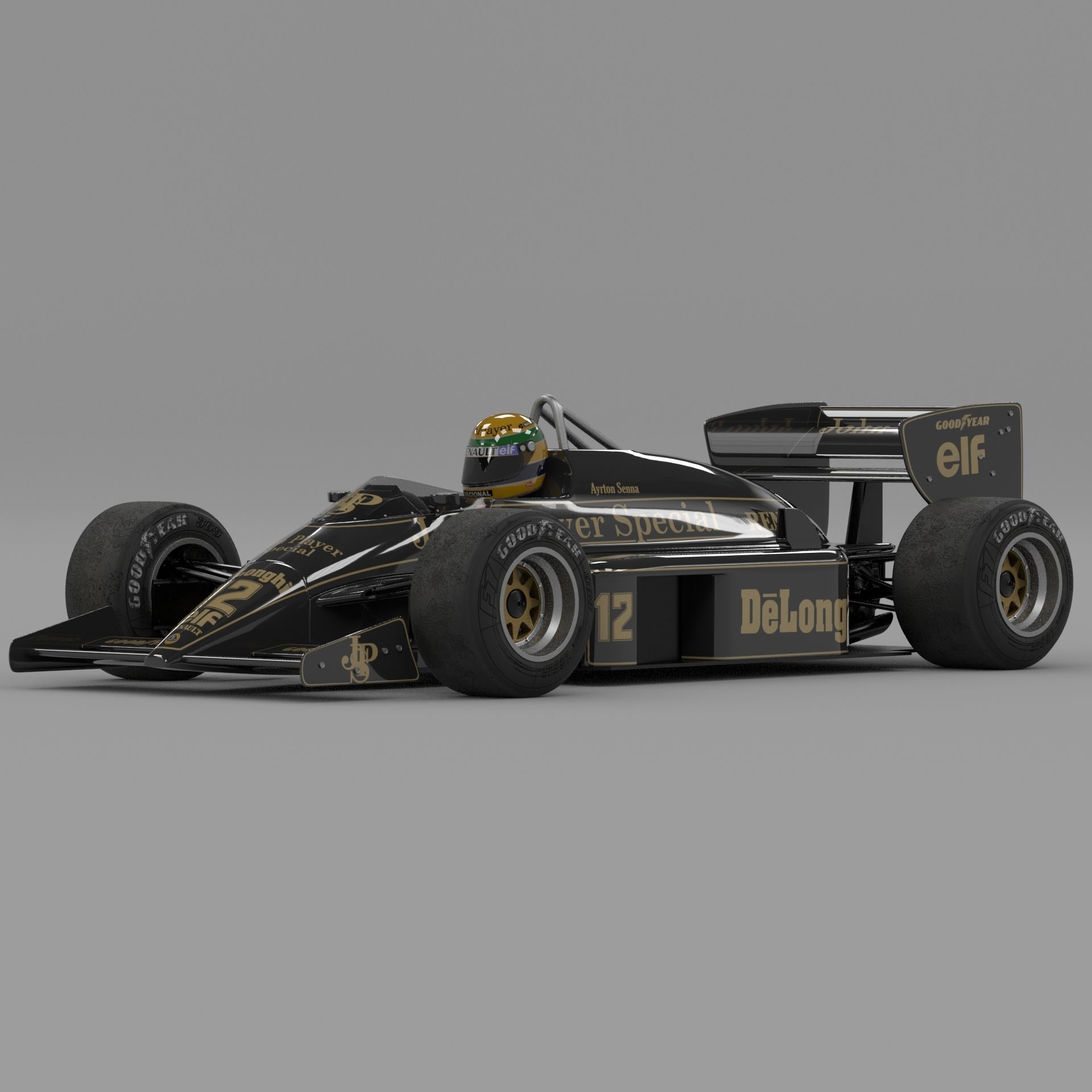 Lotus 98T Formula-1  3D model_7