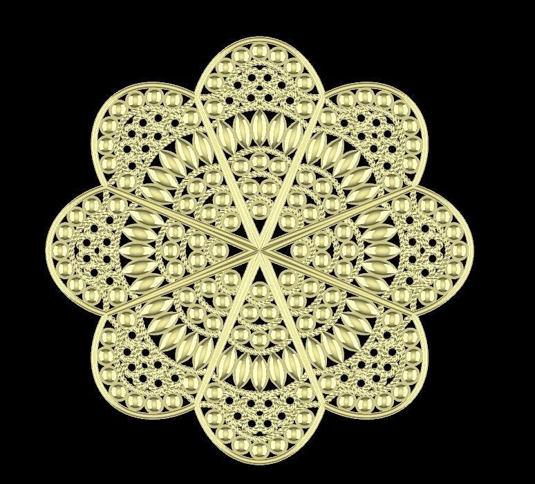 gold pendent 3D print model_1