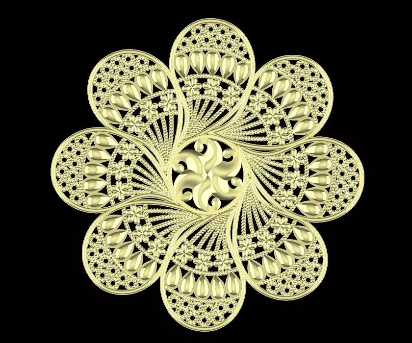 gold pendent 3D print model_0