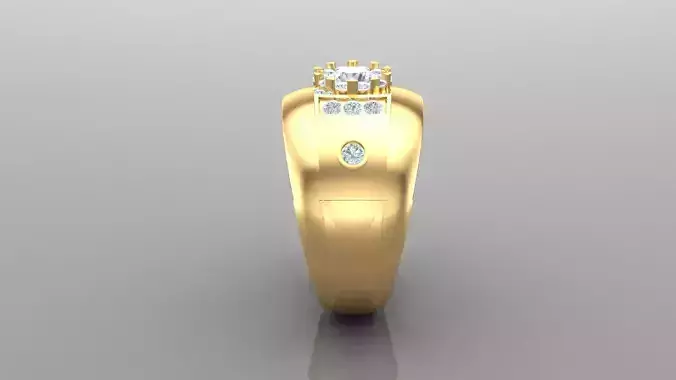 Diamond Men Ring Cad File MR  98 3D print model