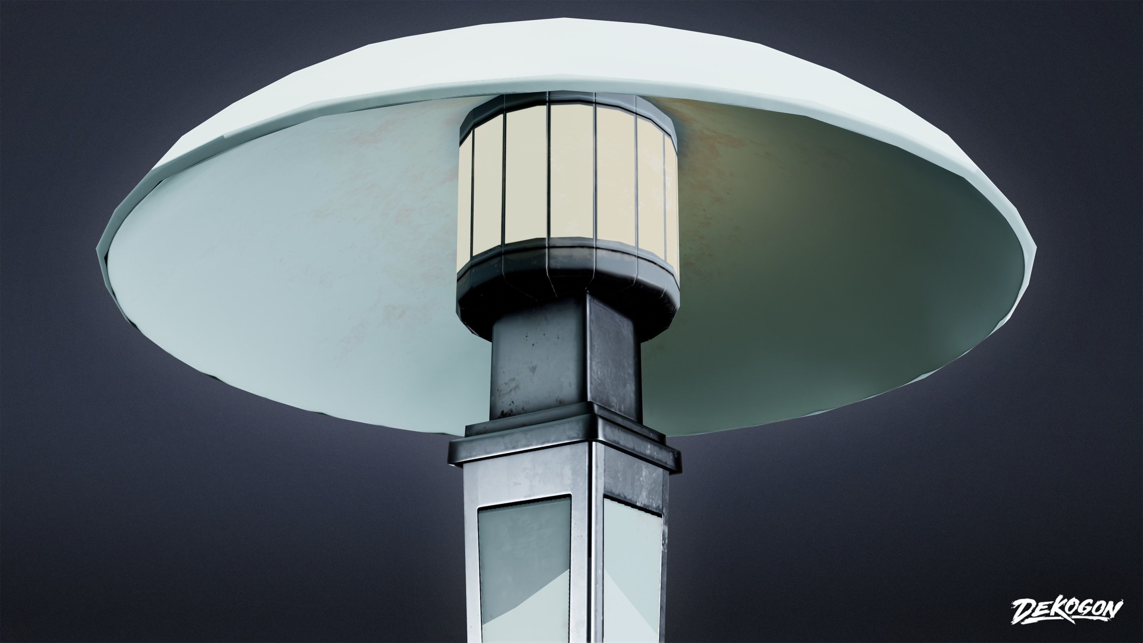ART DECO - Lamp 05 - LOW POLY Low-poly 3D model_5