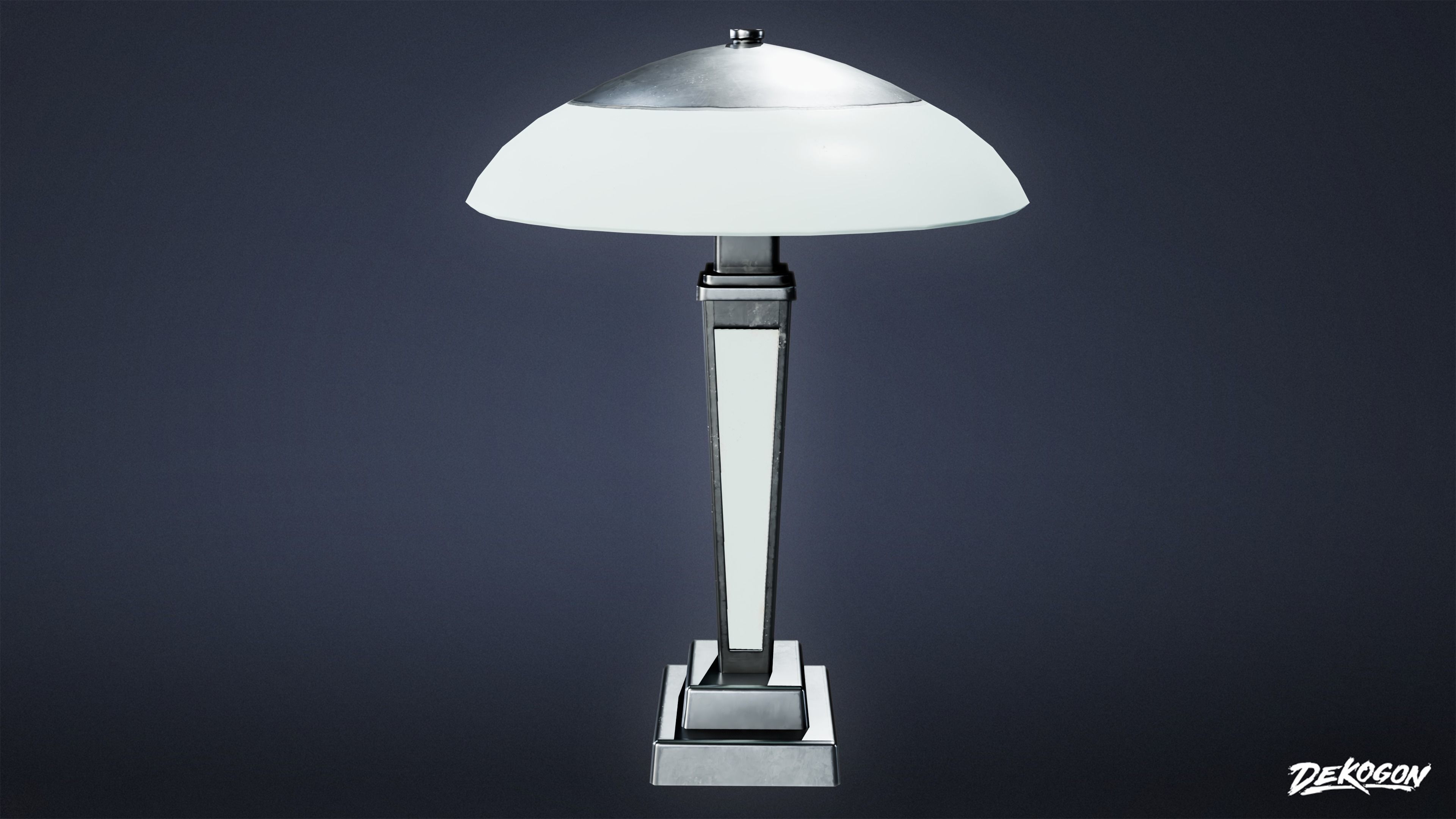 ART DECO - Lamp 05 - LOW POLY Low-poly 3D model_2