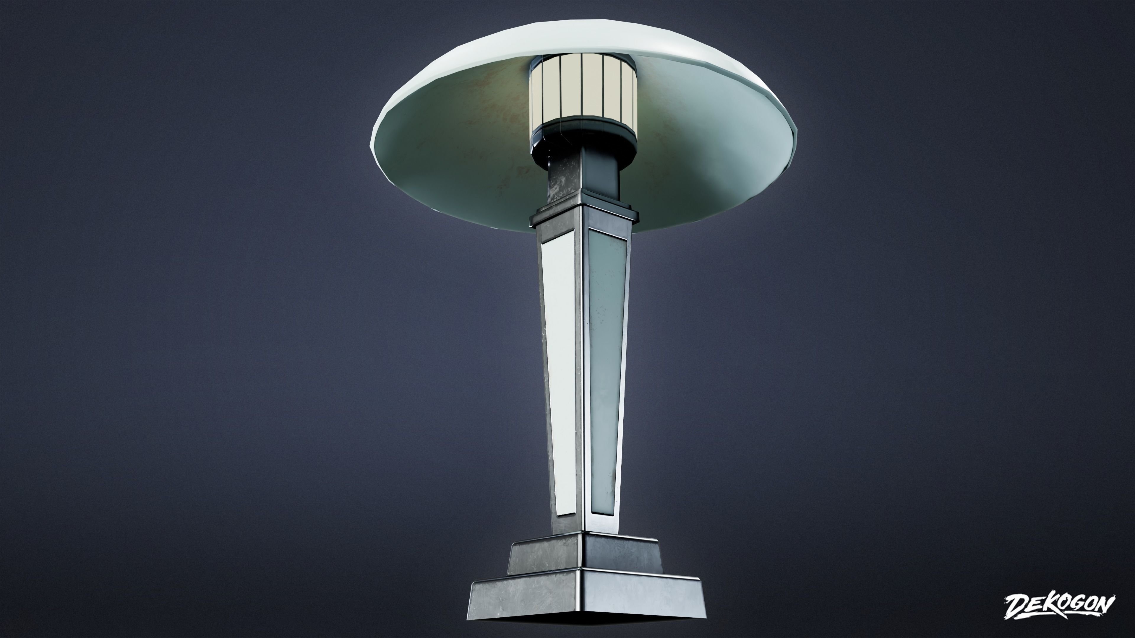 ART DECO - Lamp 05 - LOW POLY Low-poly 3D model_3