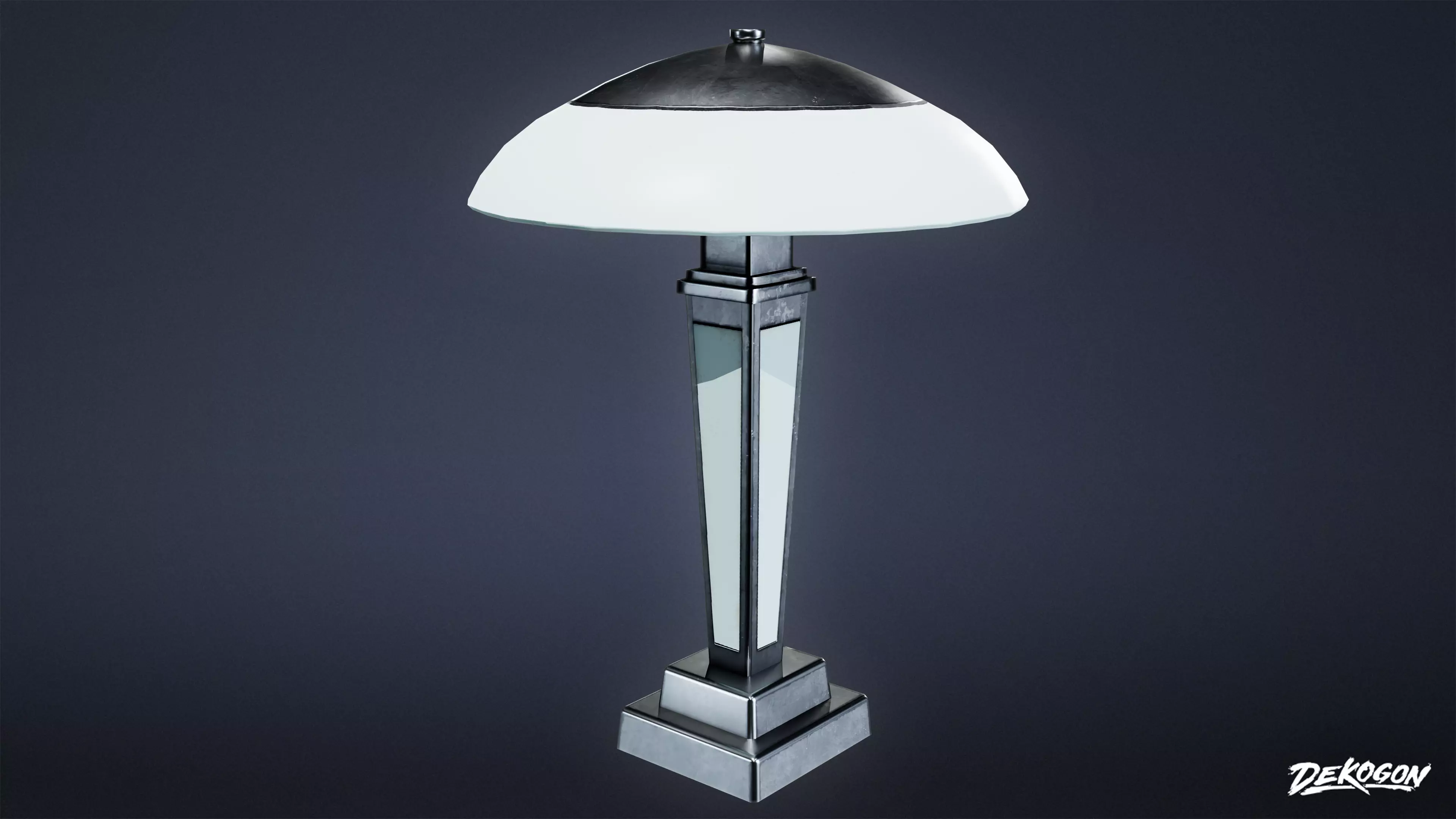 ART DECO - Lamp 05 - LOW POLY Low-poly 3D model_0