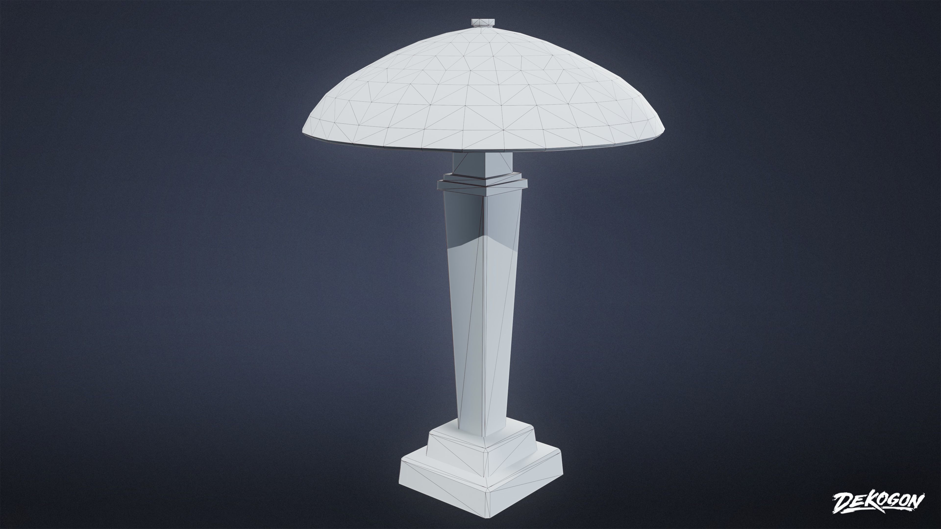ART DECO - Lamp 05 - LOW POLY Low-poly 3D model_1