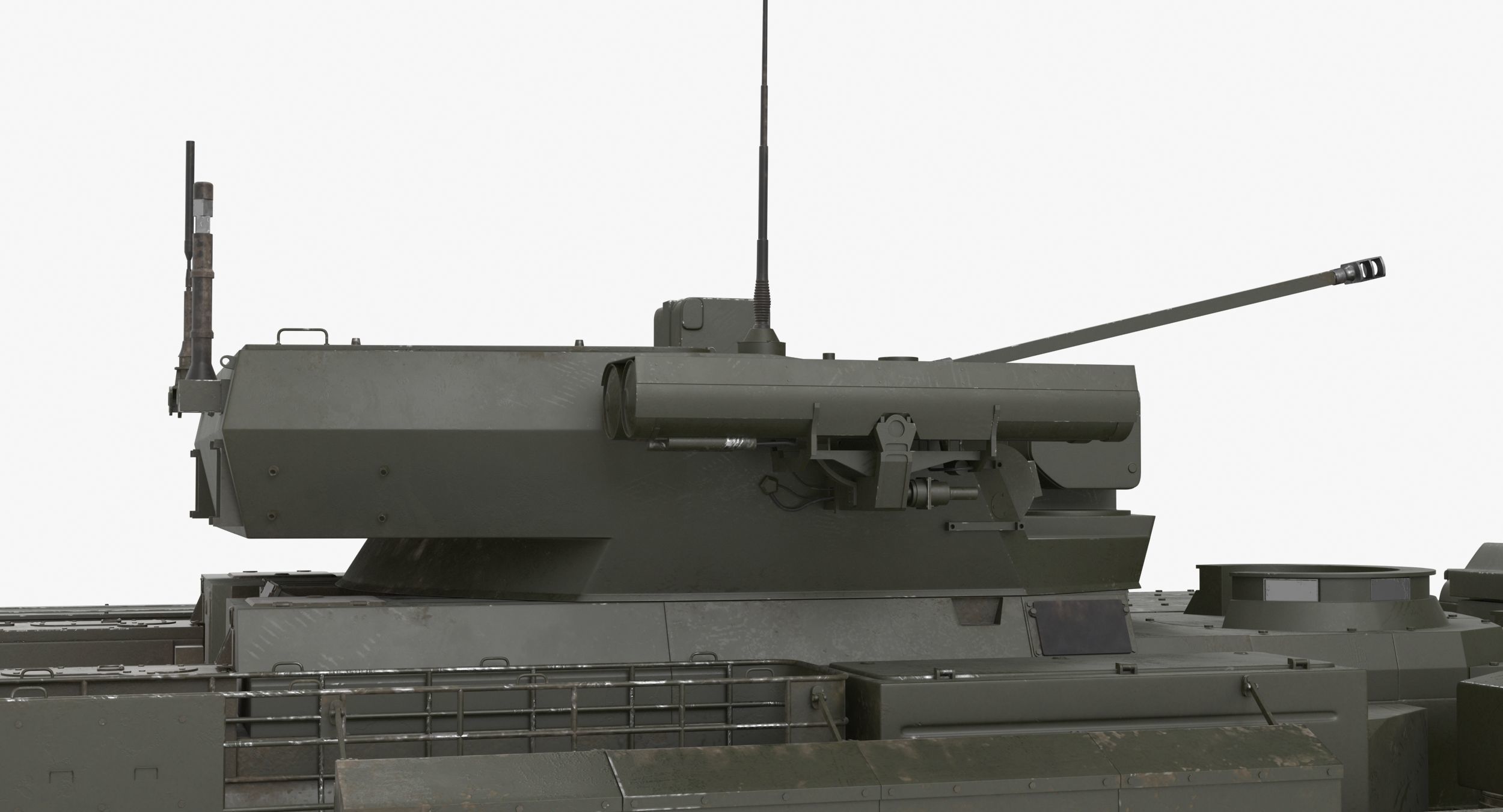 T-15 Armata Green Dirt No Logo Low-poly 3D model_11