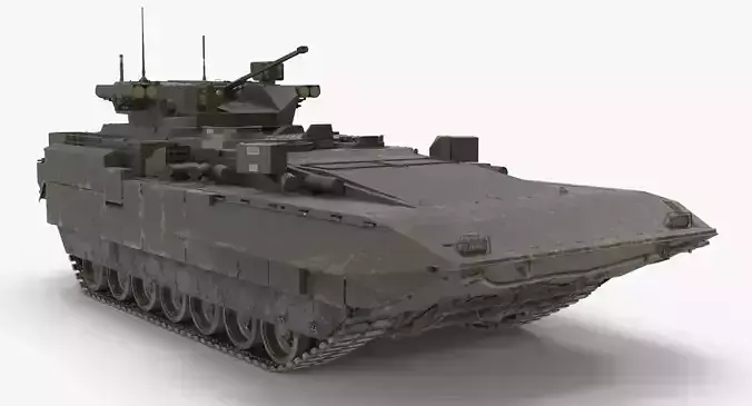 T-15 Armata Green Dirt No Logo Low-poly 3D model
