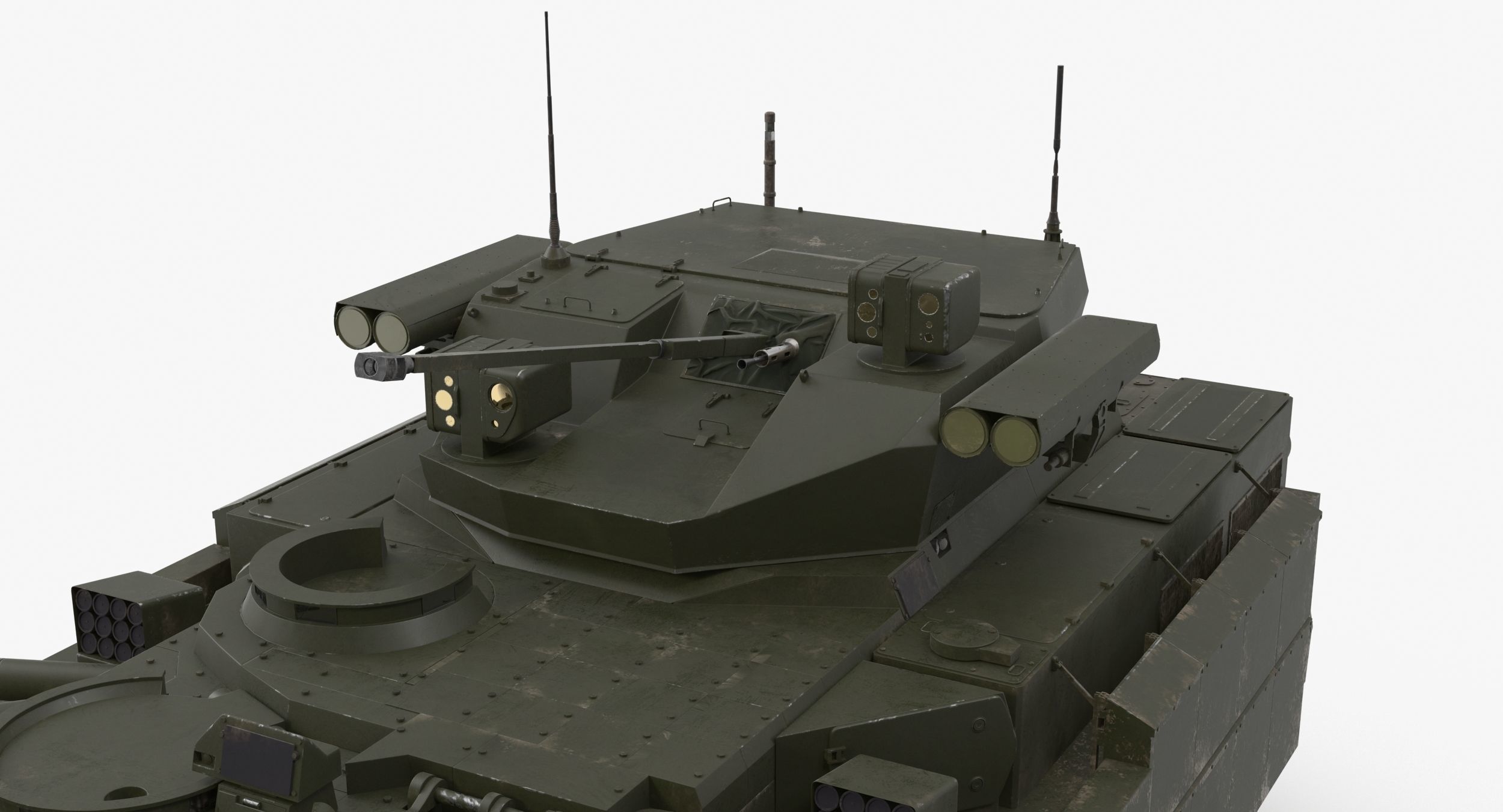 T-15 Armata Green Dirt No Logo Low-poly 3D model_10