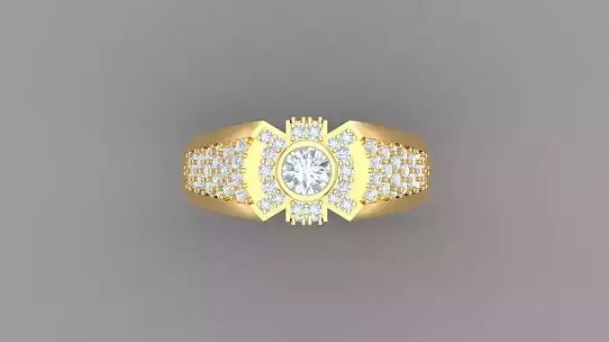 Diamond Men Ring Cad File MR  91