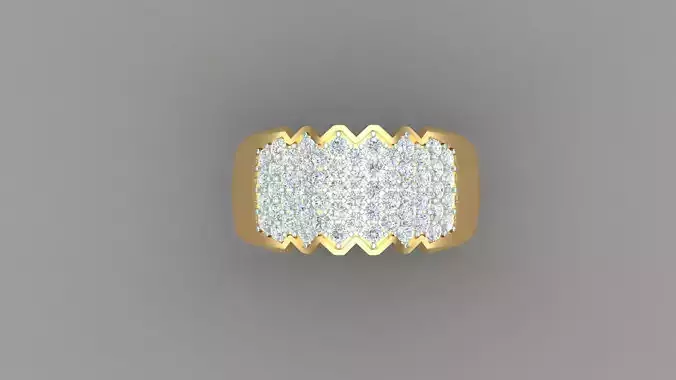 Diamond Men Ring Cad File MR  89