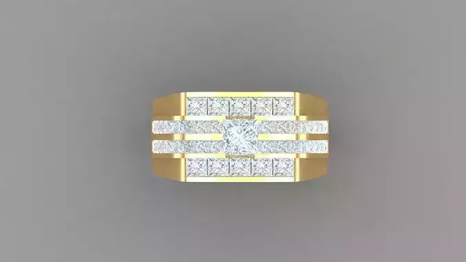 Diamond Men Ring Cad File MR  87