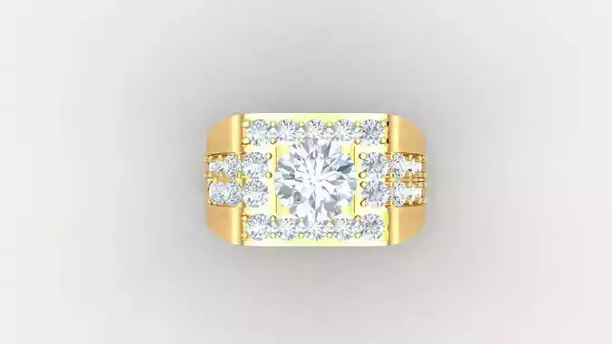 Diamond Men Ring Cad File MR  84