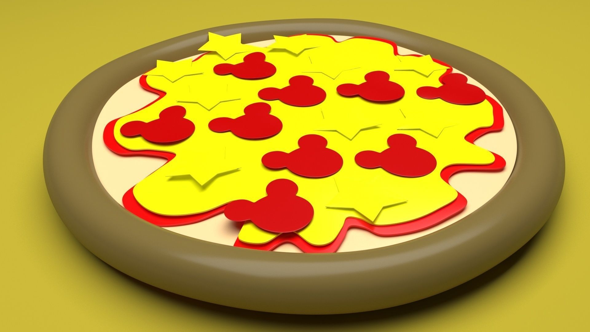 Pizza From Plasticine 3D model_24