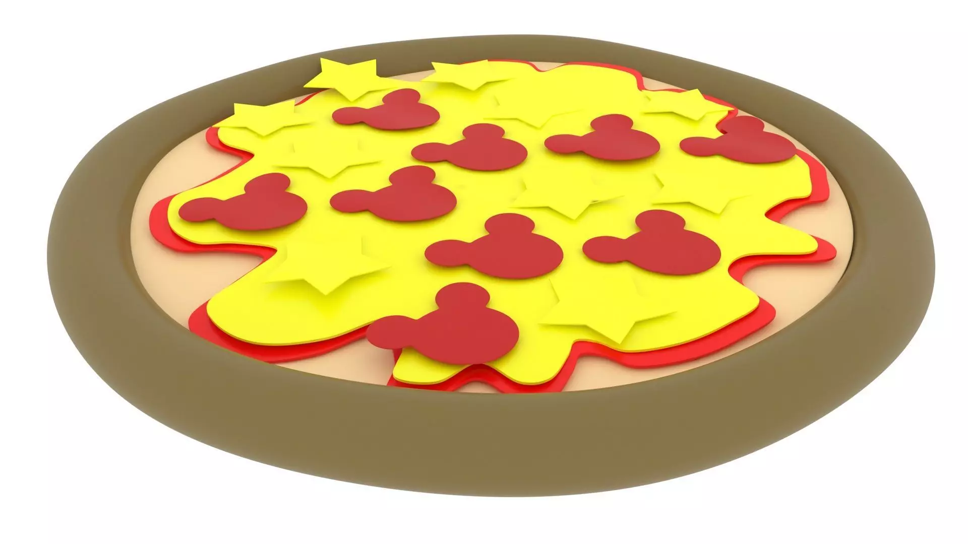 Pizza From Plasticine 3D model_0