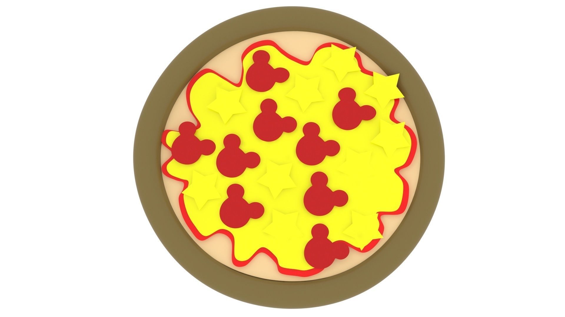 Pizza From Plasticine 3D model_1