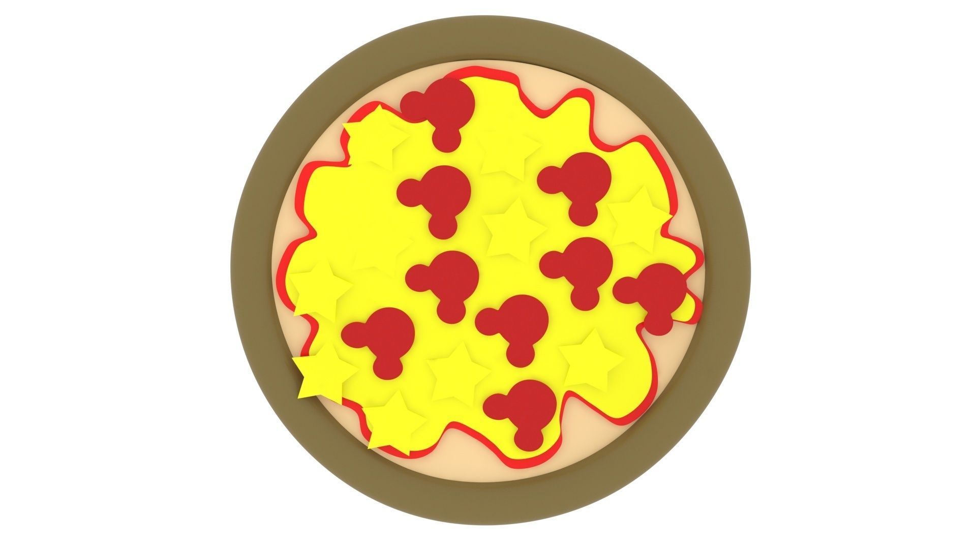 Pizza From Plasticine 3D model_3