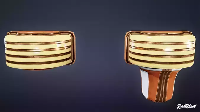 ART DECO - Lamp 16 - LOW POLY