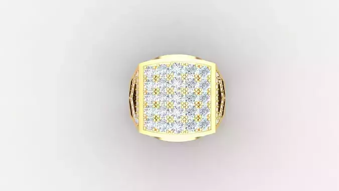 Diamond Men Ring Cad File MR  82