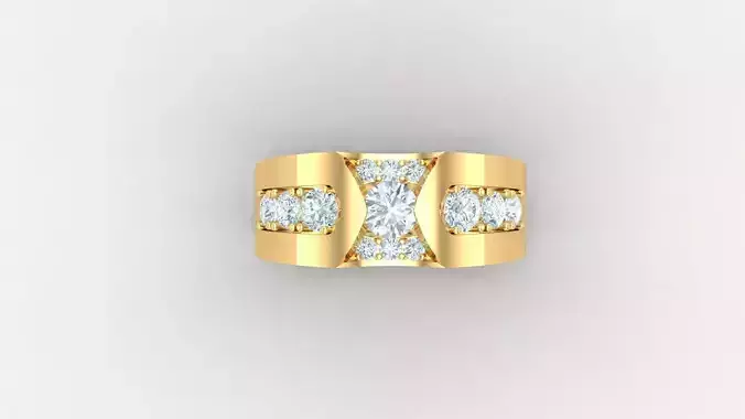 Diamond Men Ring Cad File MR  80