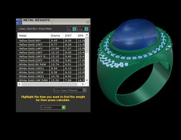 Diamond Men Ring Cad File MR  76 3D print model_2