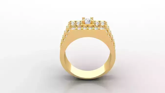 Diamond Men Ring Cad File MR  74