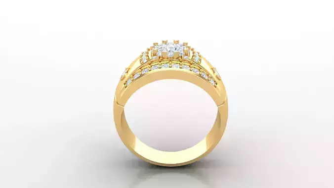 Diamond Men Ring Cad File MR  71